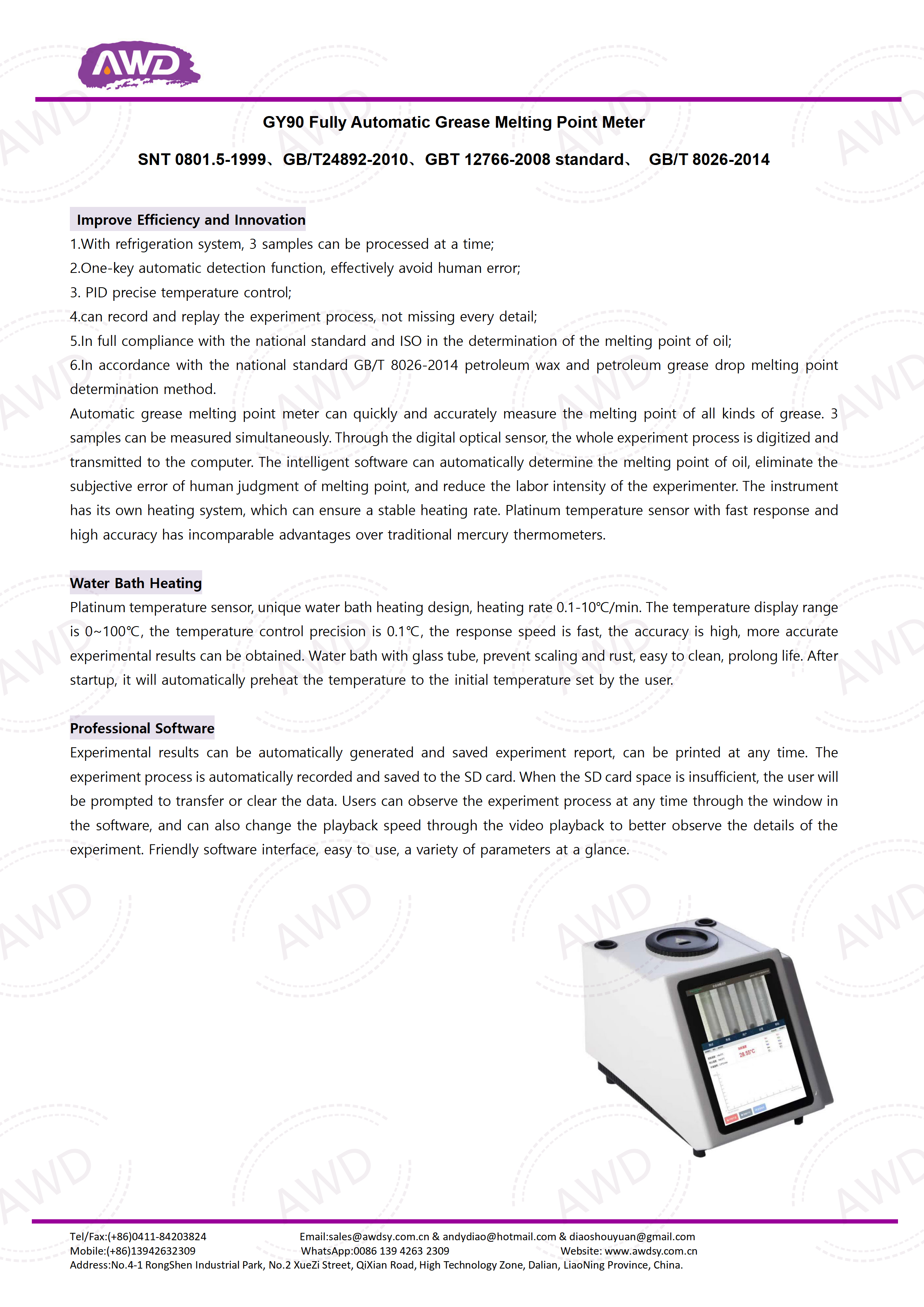 GY90 Fully Automatic Grease Melting Point Meter