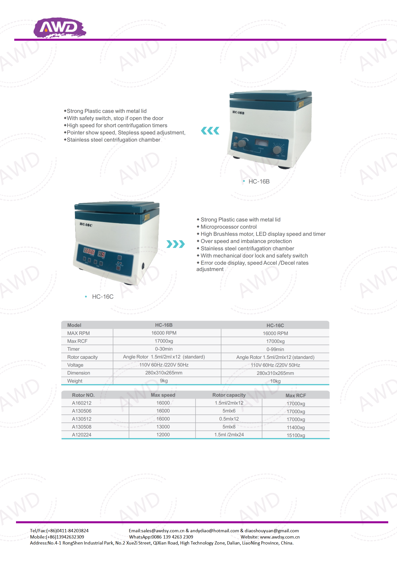 HC-16 Series High Speed Centrifuge