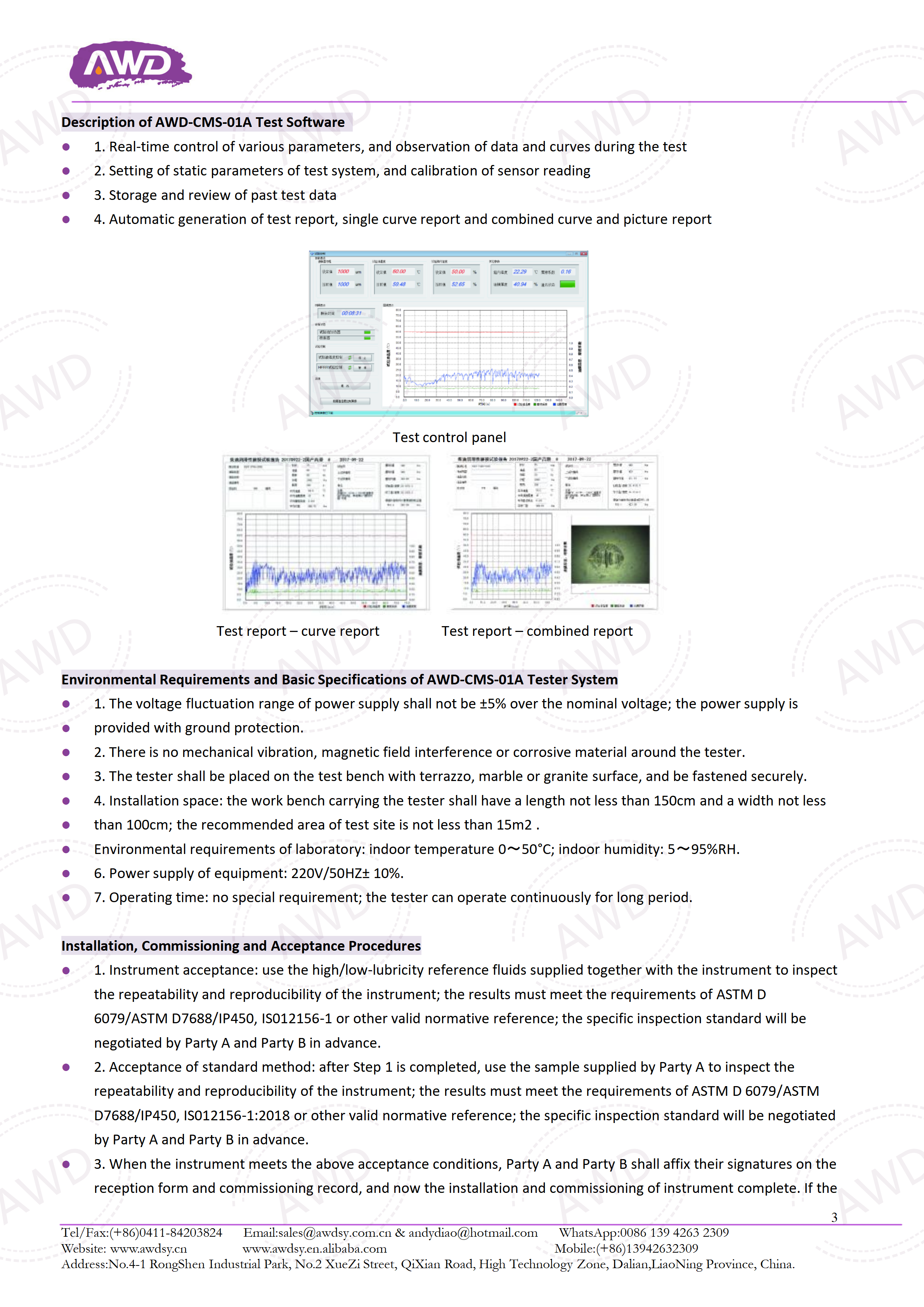 AWD-CMS-01A HFRR High-Frequency Reciprocating Rig (HFRR) for Assessment of Diesel Fuel Lubricity ISO 12156-1  ASTM D6079  ASTM D7688   NB/SH/T 0765-2021