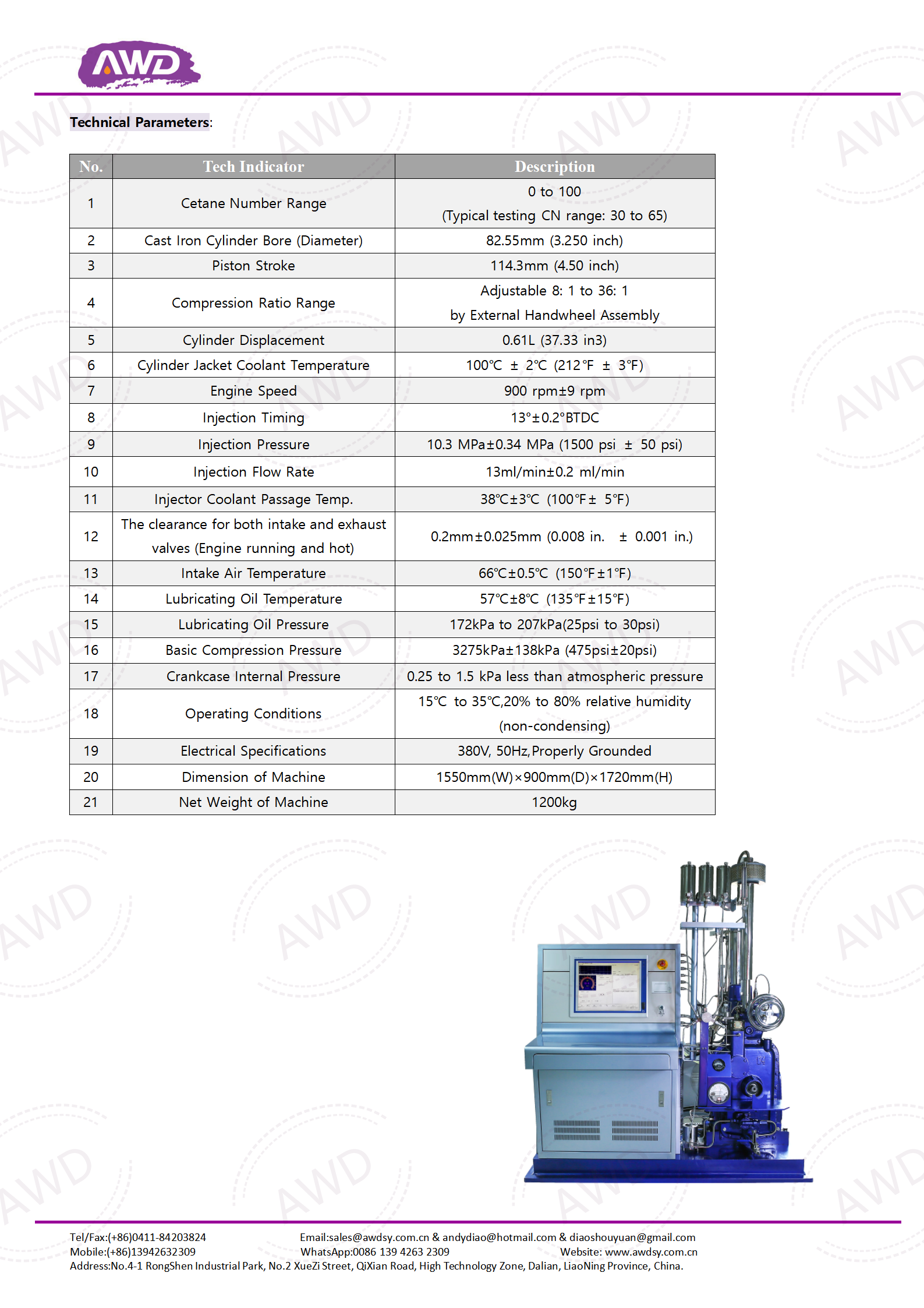 CFR-A5 Diesel Cetane Rating Machine ASTM D613