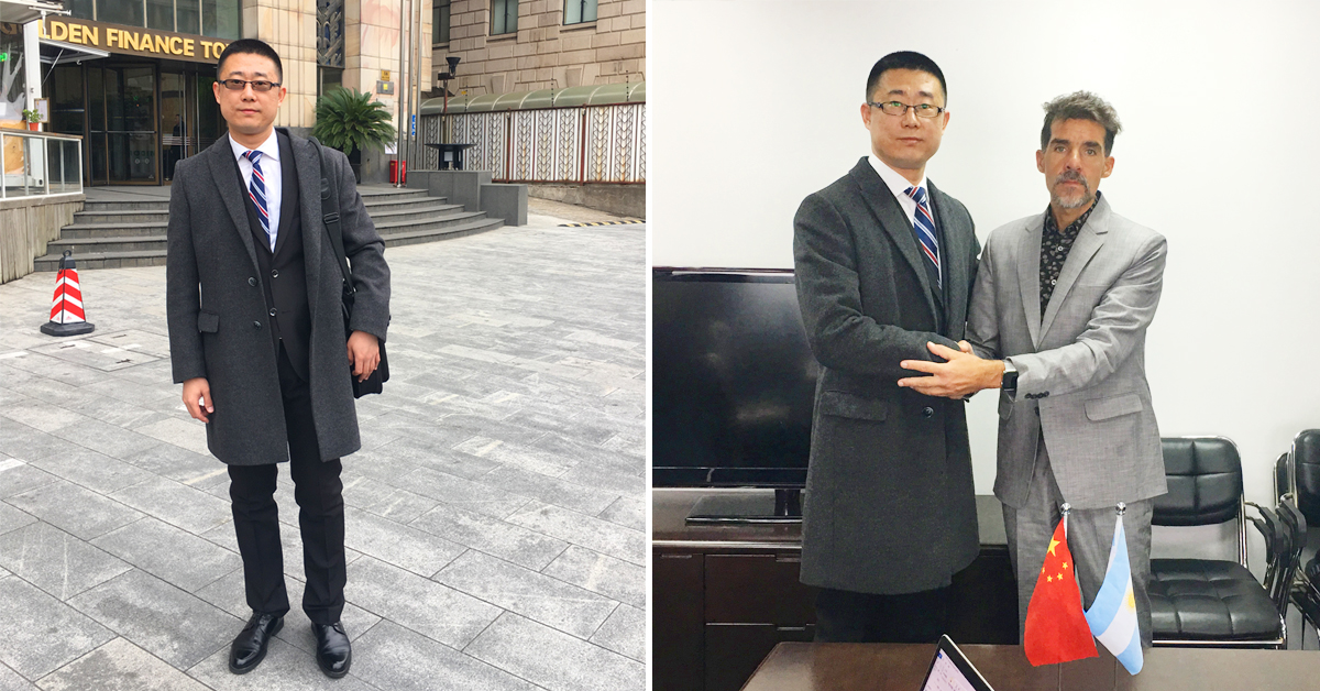 February 28, 2019 Mr. Andy Diao was invited to the Argentine Embassy in Shanghai, where he met with the head of Argentina's national oil company.