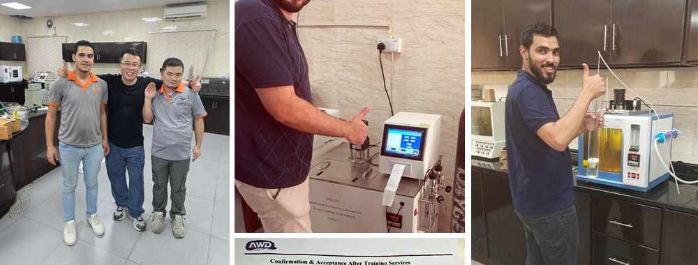 AWD Lubricating Oil Analysis Equipment Delivered to Dubai Lab, Follow-Up Cooperation Signed